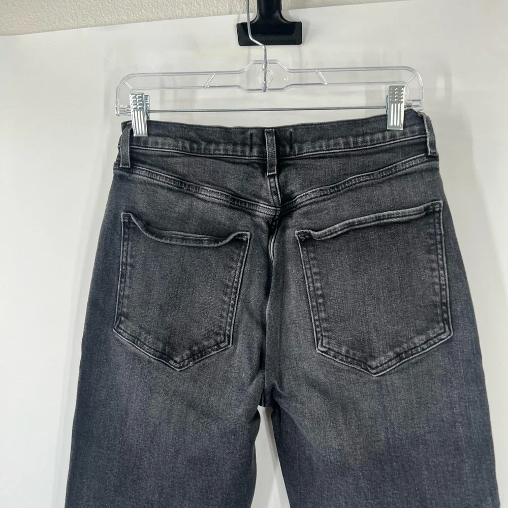 AGOLDE Riley High Rise Straight Leg Crop Jeans in Panoramic Button Fly